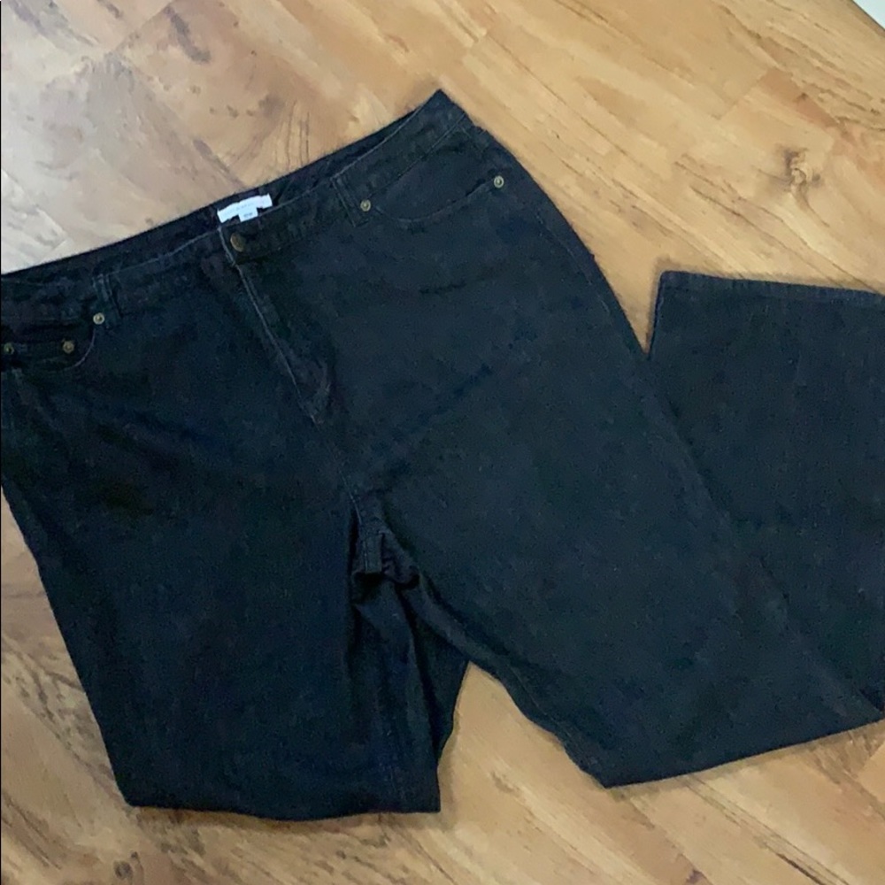 Issac Mizrahi 18W Black Jeans
